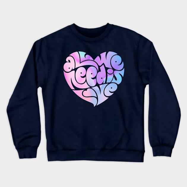 Love hearts Crewneck Sweatshirt by timegraf